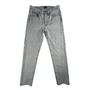 EDWIN Hana Straight Jeans Womens 26 Light Grey Wash Sample Button Fly
